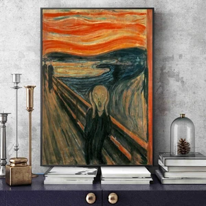 Edvard Munch The Scream Lukisan Seni Kanvas Terkenal Reproduksi Poster Dinding Scream Klasik Abstrak Dekorasi Rumah Cuadros 12 poster opera penjualan terbaik - №