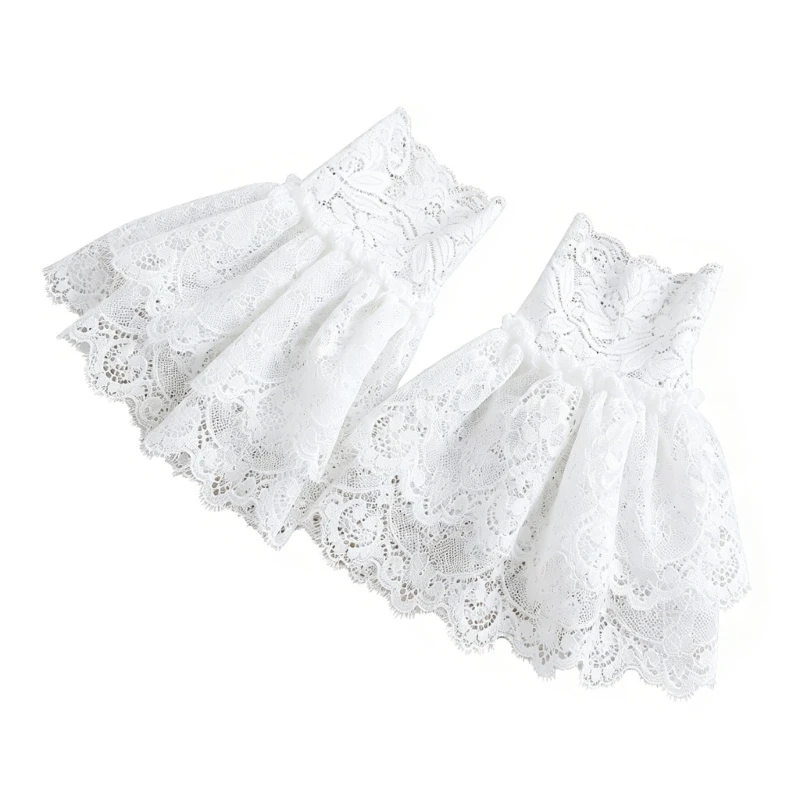 Breathable Floral Wrist Cuffs Fashion Photography Prop Lace Mesh Pattern
