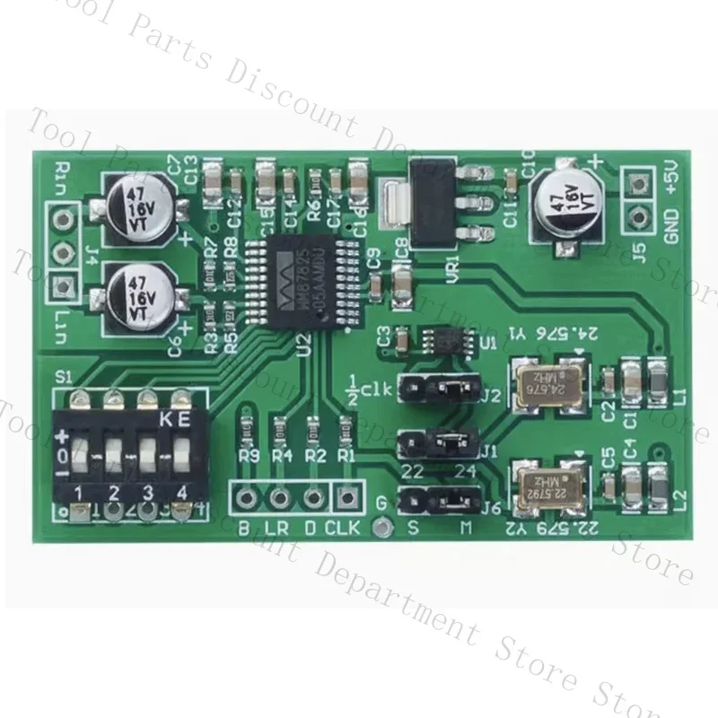 Dual-Channel 24-Bit ADC Data Acquisition Card AUX Analog Audio To I2S Left And Right Aligned Digital Output Module
