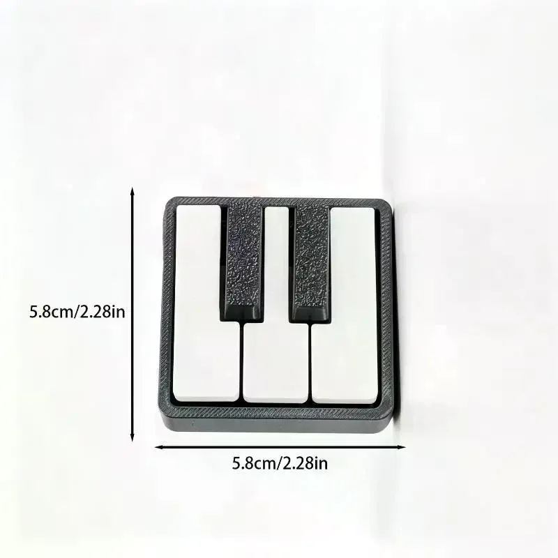 Mini Piano Keyboard Fidget Clicker Toy Satisfying Press Feeling Portable Keychain For Adults Office Stress Relief