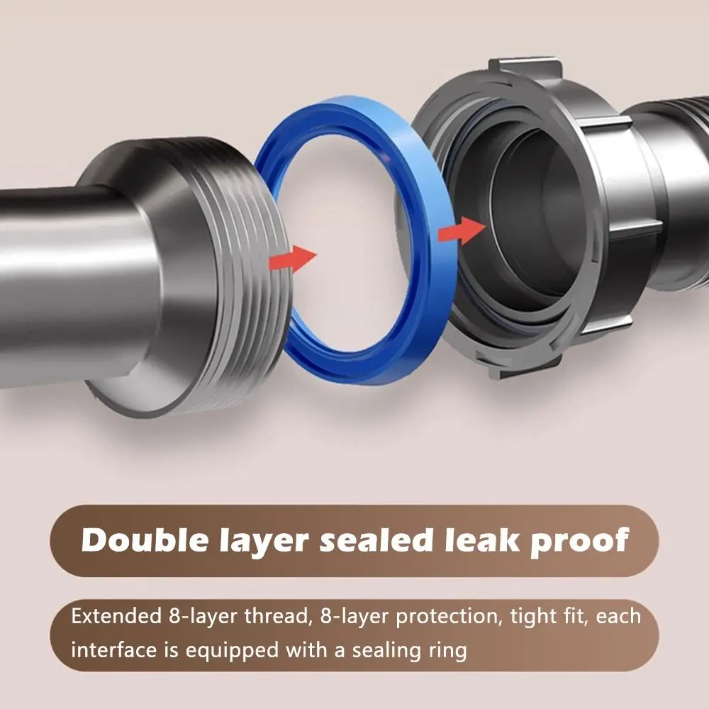 

Anti Odor Sink Drainage Pipe Flexible Design Anti Clogging Drain Pipe Set Extension Set Easy Installation Retractable Downspout