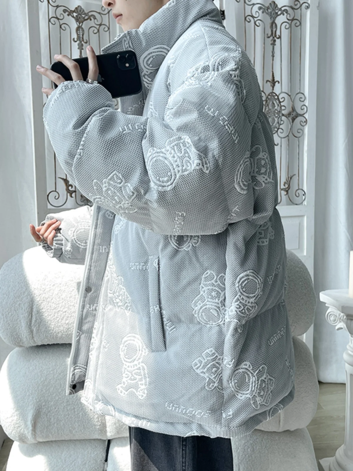 

Мужская зимняя утепленная куртка American Astronaut из хлопка с воротником-стойкой, модная высококачественная хлопковая одежда для пар на зиму