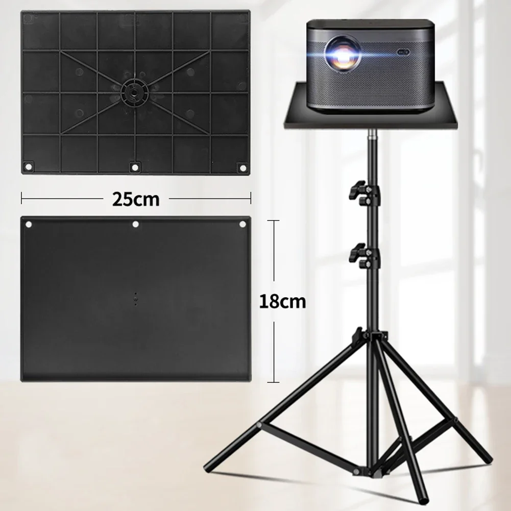 1pcs Tripod Stand Sound Card Projectors Tray Platform Holder 1/4in Screw Adapter Black Plastic Thickening Projectors Tray Parts