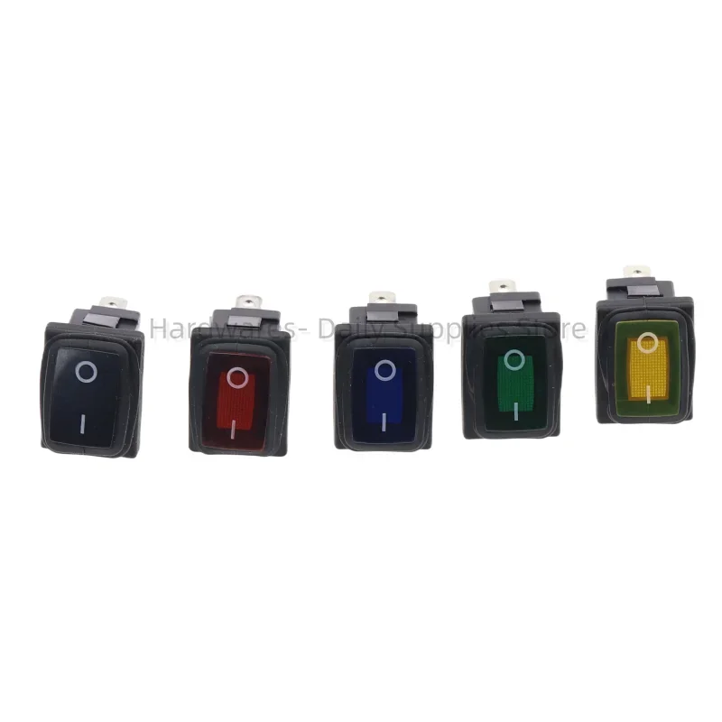 1PCS KCD1 Waterproof Switch 10A / 250V IP67 3PIN 12V / 220V LED Button Switch Rocker Boat Type Switch ON-OFF ON-ON