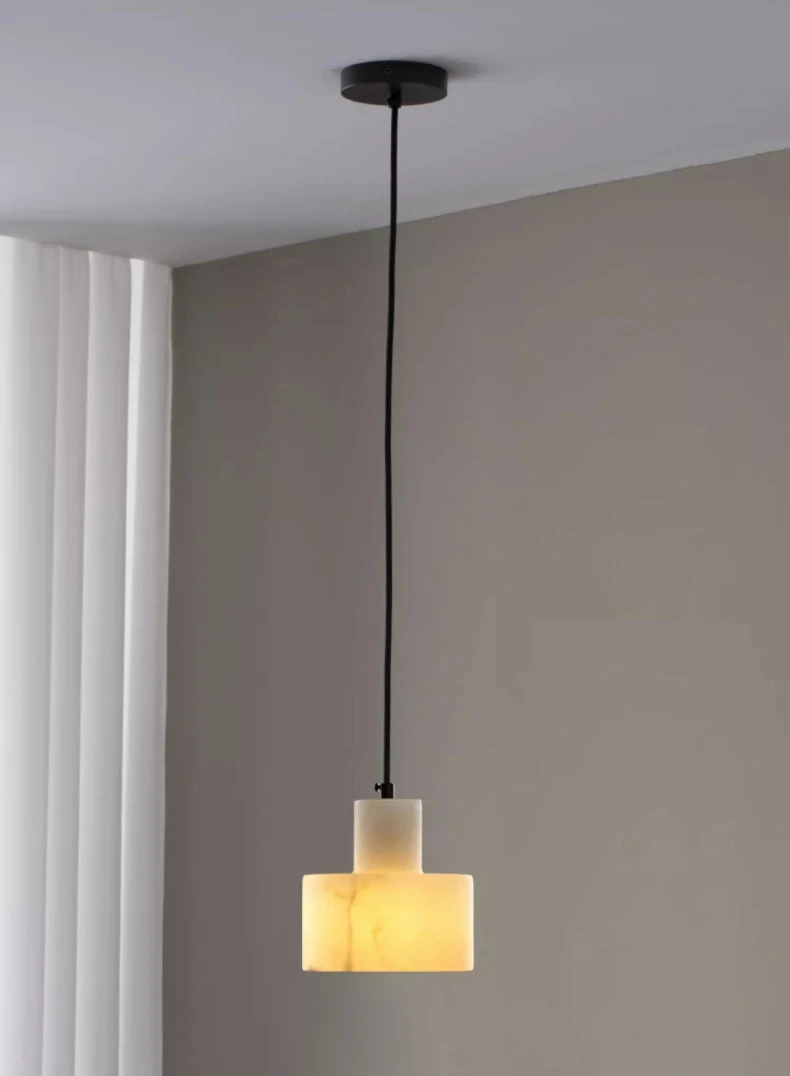 Small Pendant Light E27 Bulb Natural Marble