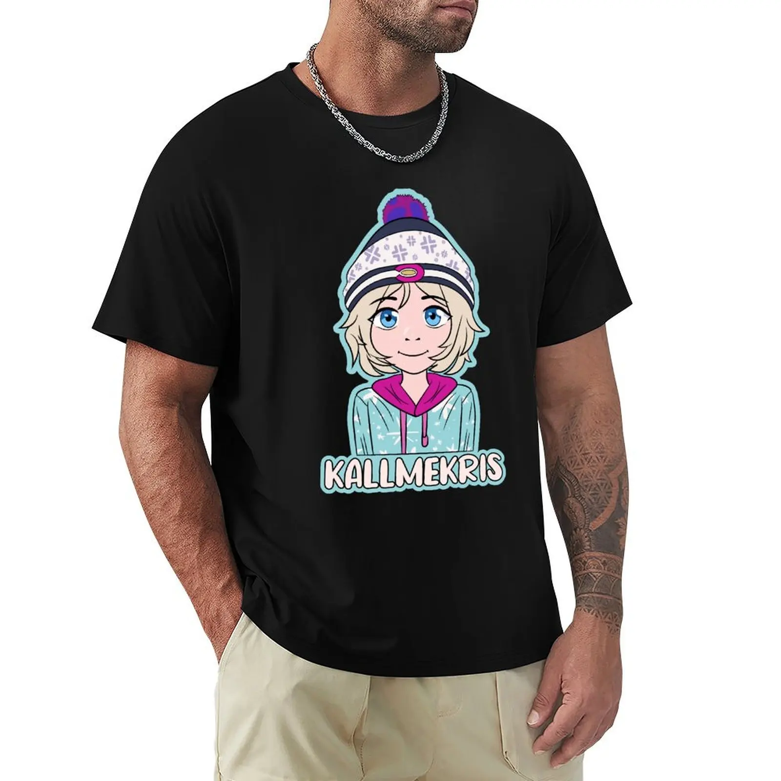 kallmekris T-shirt plus sizes for a boy Short sleeve tee anime clothes mens clothes