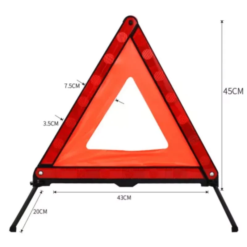 Car Emergency Breakdown Warning Triangle Breakdown Warning Safety Triangle Kit Road Reflector Roadside Tripod Emergencies