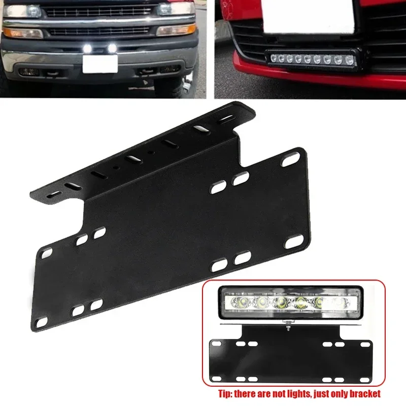 Brackets Car Front Bumper License Plate Mount Bracket Holder Frame LED Work Light Bar Automobile Driving Plates Accessory