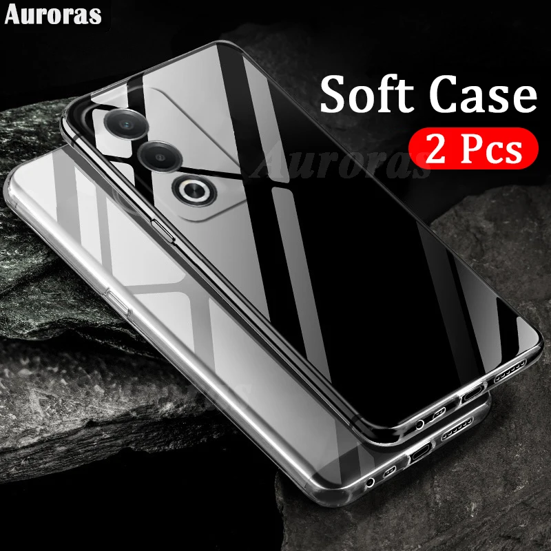 Auroras For OPPO A3 Pro A3X 5G Case Adsorbable Ring Clear Silicone Shockproof Soft Shell For OPPO A80 5G Back Cover