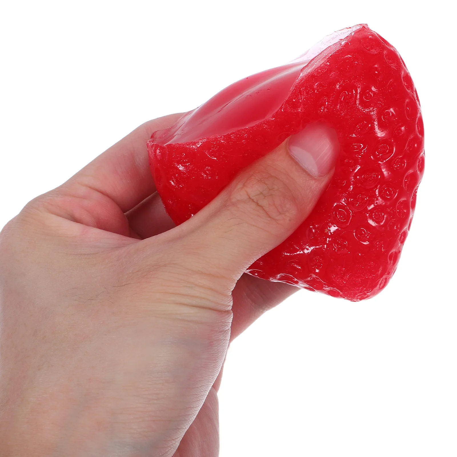 

3 Pcs Strawberry Unzipping Toys Kid Fruit Stress Elastic Squeeze Compact Stretchy Realistic Artificial Fidget Child