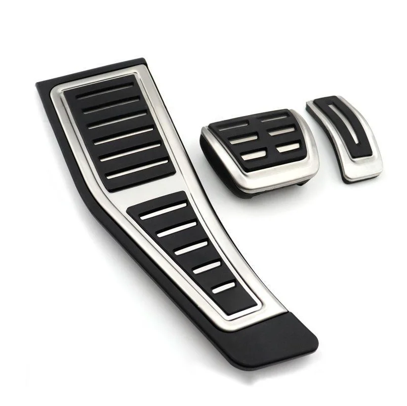 

OEM Style Anti-Slip Aluminum Pedal Pads Set for Audi New Q7 Right Hand Drive Performance Gas Brake Foot Rest Pedals