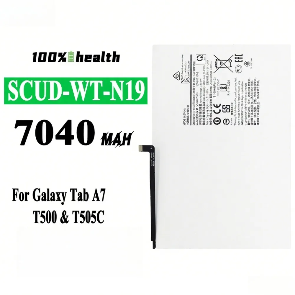 Replacement  Battery For Samsung Galaxy Tab A7 T505C T500 Tablet batteria SCUD-WT-N19 7040mAh