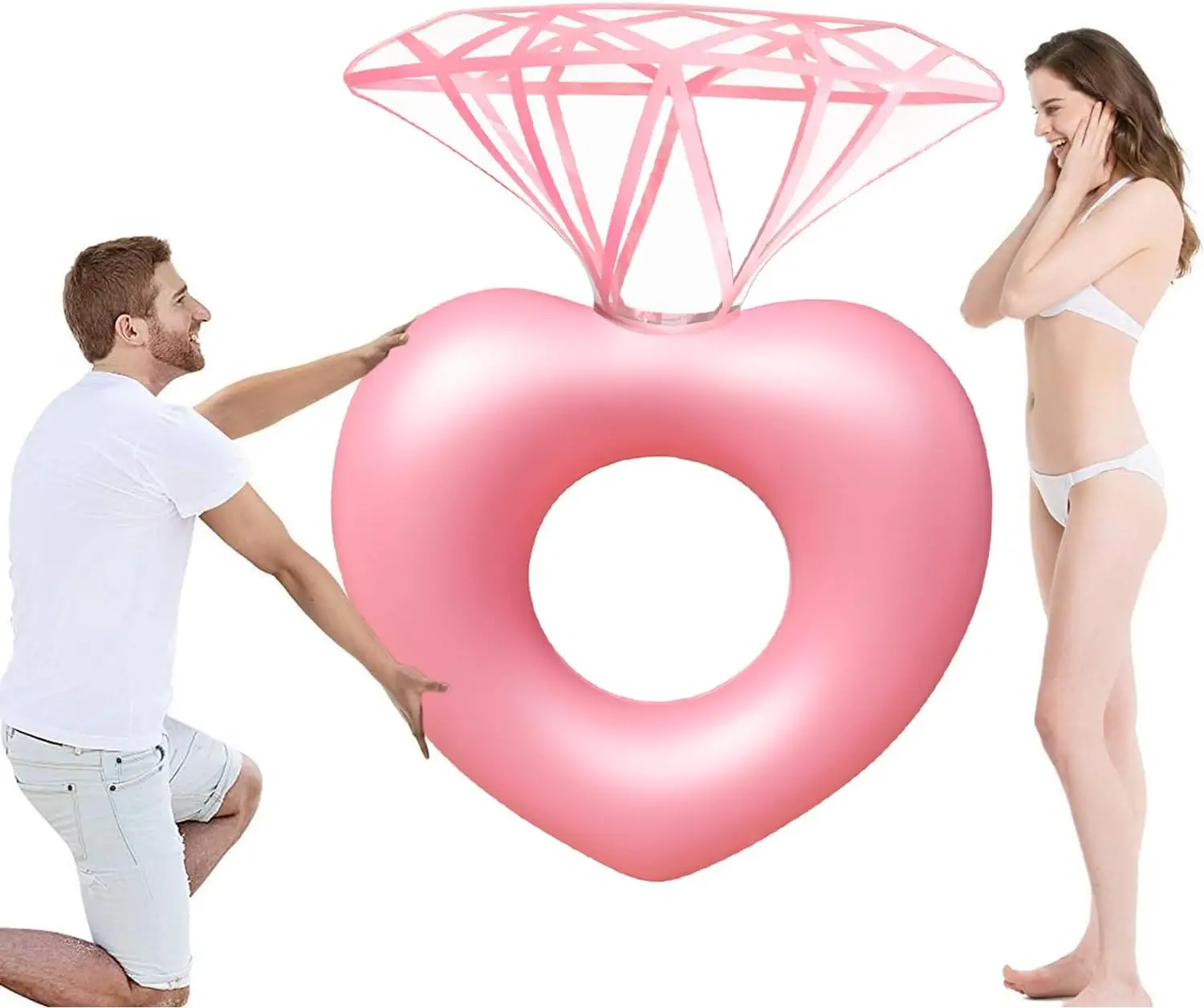 Diamond Swimming Ring Floaty Party Pools Beach Toys for Adults Inflatable Swimming Ring Floating Bed Fun Party Beach Floaty Part