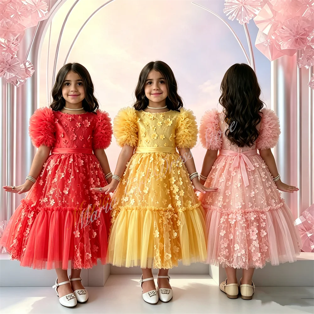 robe-de-princesse-rouge-en-maille-avec-appliques-jolies-robes-de-demoiselle-d'honneur-pour-mariage-demoiselle-d'honneur-fete-d'anniversaire-rentree-scolaire-robe-de-fete