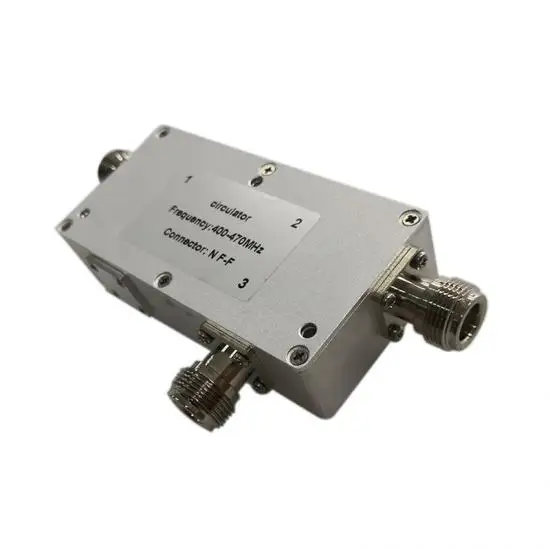 Low Band UHF 400-470MHz RF Circulator N Connector Type RF Coaxial Circulator for Internal Solutions
