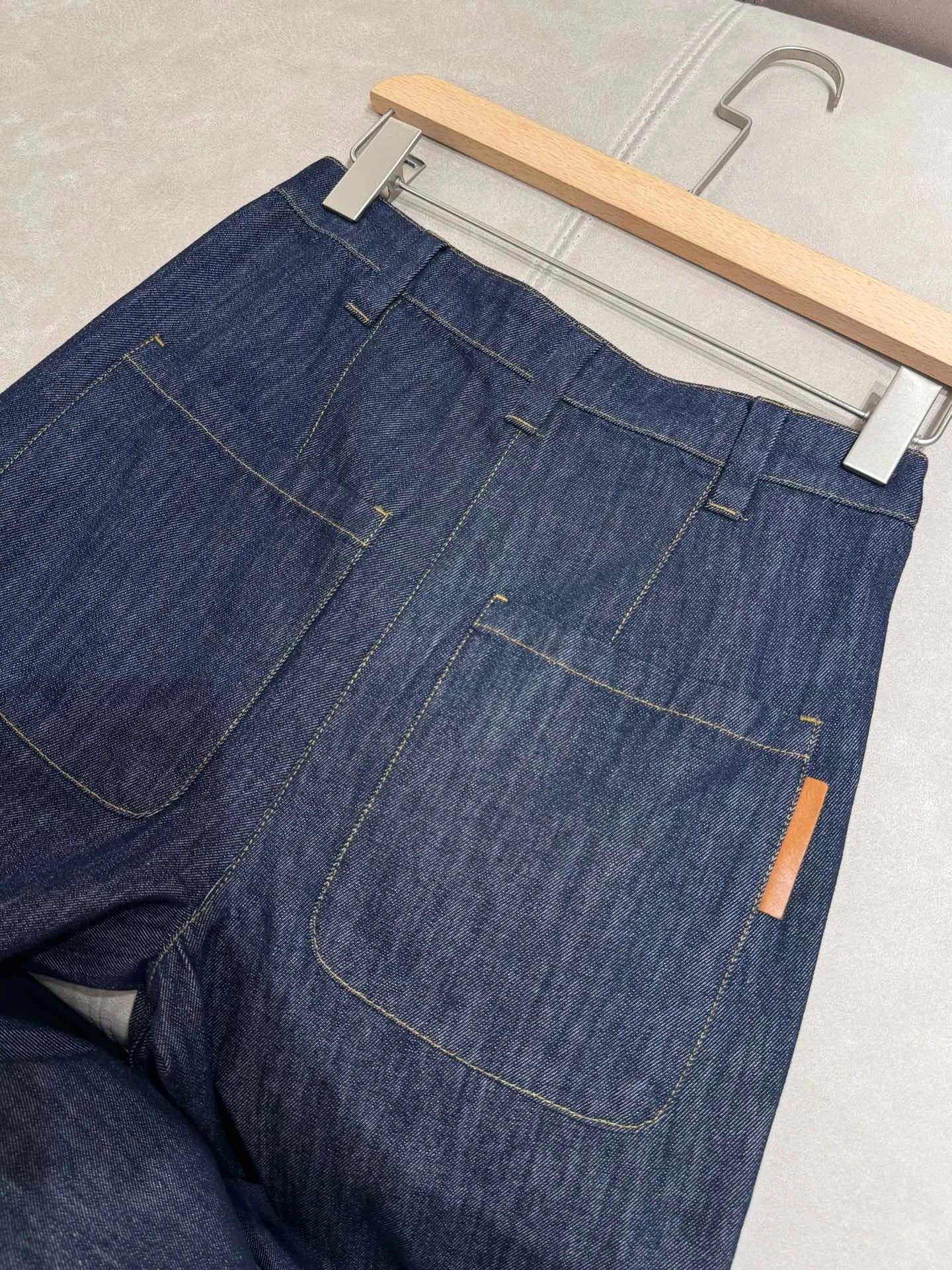 Autunno 2024 B * C Jeans sottili da donna in cotone a vita alta pantaloni dritti larghi pantaloni a gamba larga femminili