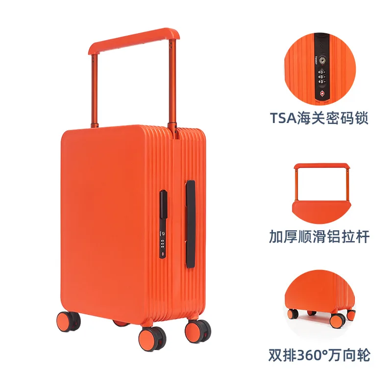 Wide Tie Rod Suitcase. Men's And Women's Fashion Good-Looking Suitcase, 20-inch Universal Wheel Business Middle Size Luggage.