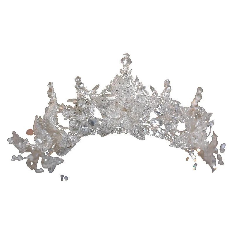 Bridal Crown Headdress Super Stylish Elegant High Sense Sweet Crown Wedding Dress Dress Hair Accessories