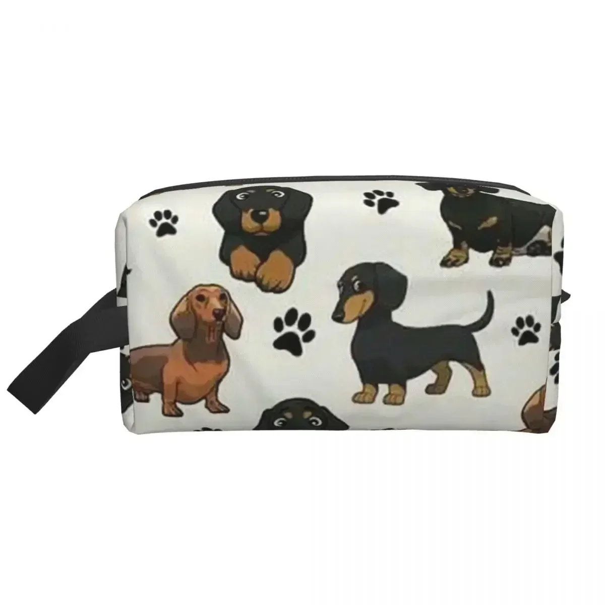 Dachshund Dog Toiletry Bag for Women Badger Sausage the Wiener Puppy Makeup Cosmetic Organizer Lady Beauty Storage Dopp Kit Case