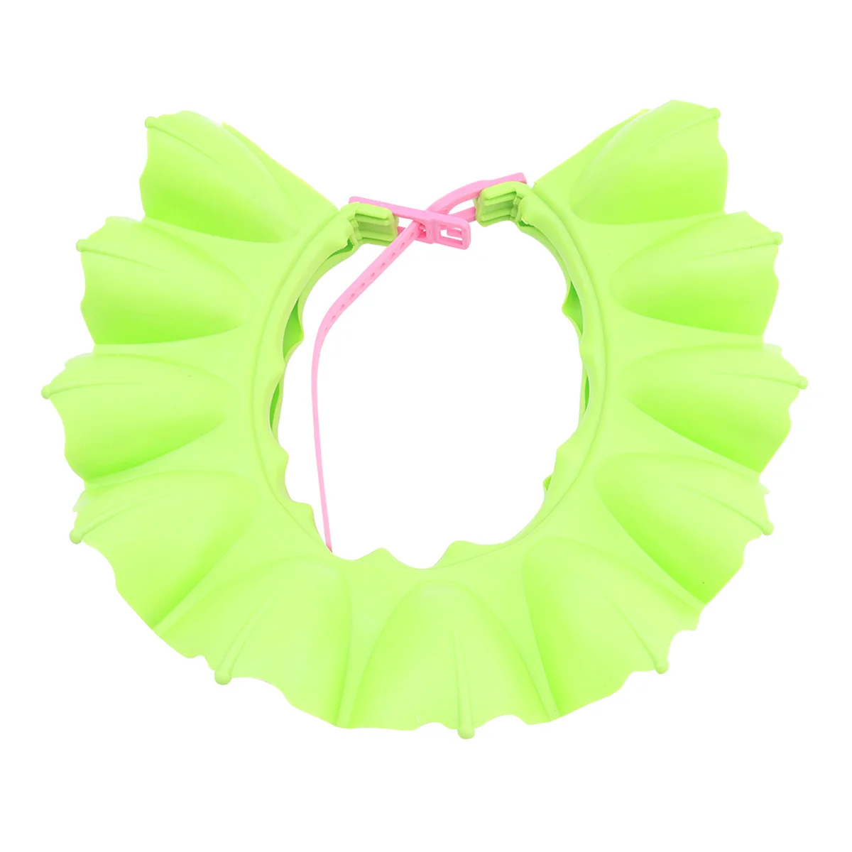 الطفل مقاوم للماء واقي أذن قابل للتعديل Tpe قبعة الدش الأخضر الطفل غسل الشعر قبعة قبعة الاستحمام الرضع منع تسرب الشامبو #4