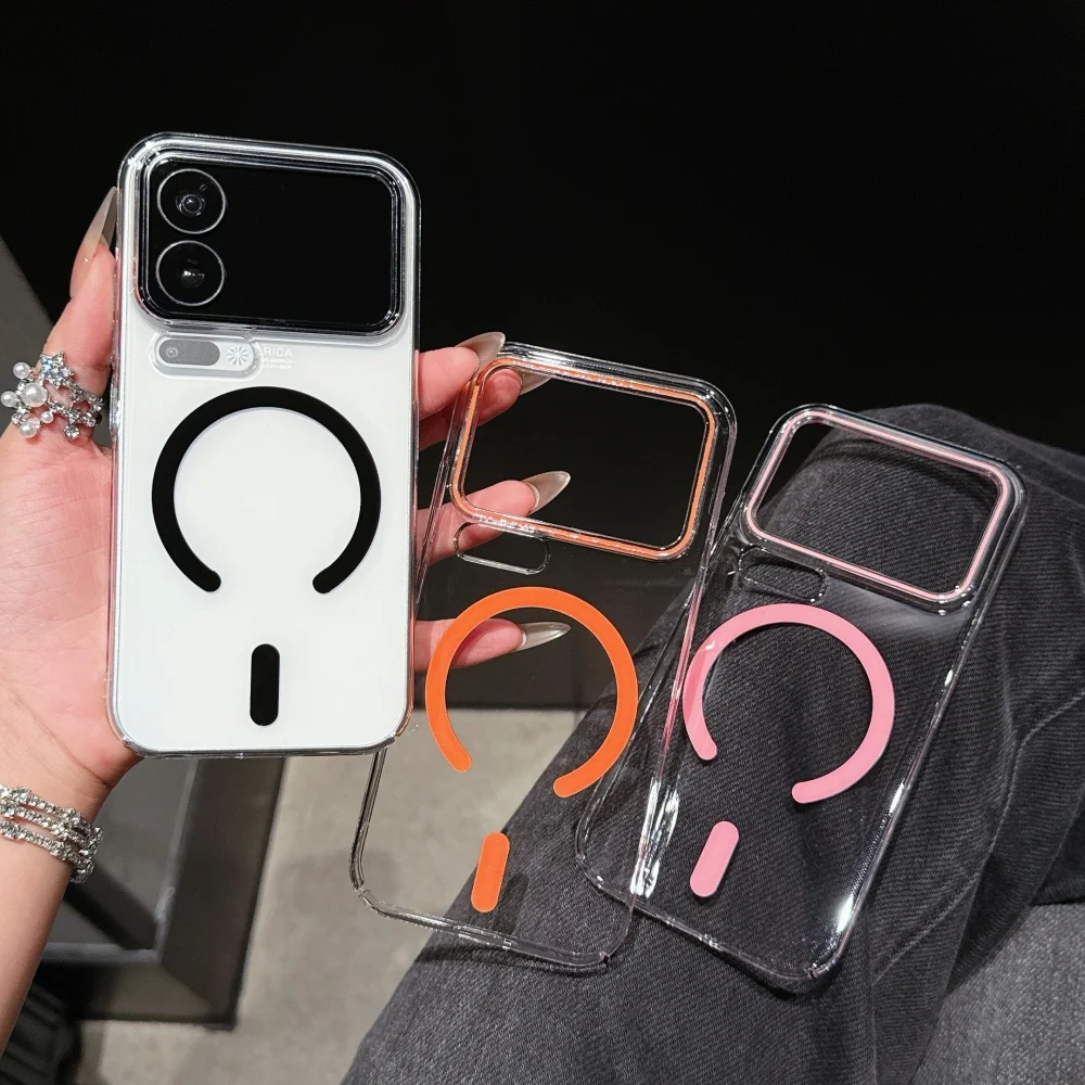 Luxuriöse, ultradünne, klare, harte PC-Hit-Farbe, magnetische Handyhülle für Xiaomi Mi 17 Pro Max 17 Pro für Magsafe Wireless Charge Cover