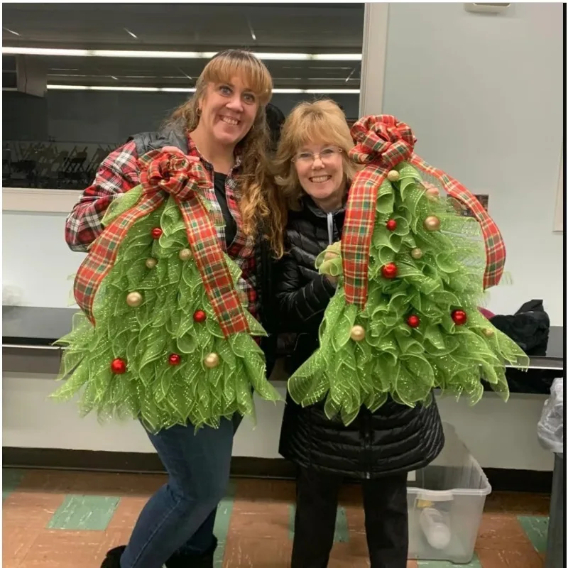 

Трансграничный новый продукт, рождественский елочный венок, искусственный рождественский венок ручной работы, украшение для входной двери, венок для вечеринки