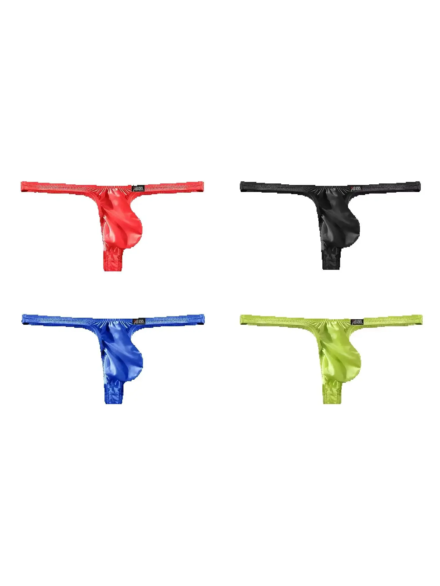 Hot Shiny Underwear Men's Thongs Fully Transparent T-pants Ultra-thin Ice Silk Men's Fun Low Waisted Slim Fitting T-pants