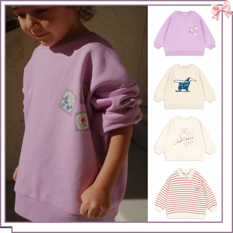 

Girls Cute Sweatshirt 2025 KS Children's Clothing Autumn Boys Casual Fashion Hoodies Baby Kids Active Outfits Child Outwear