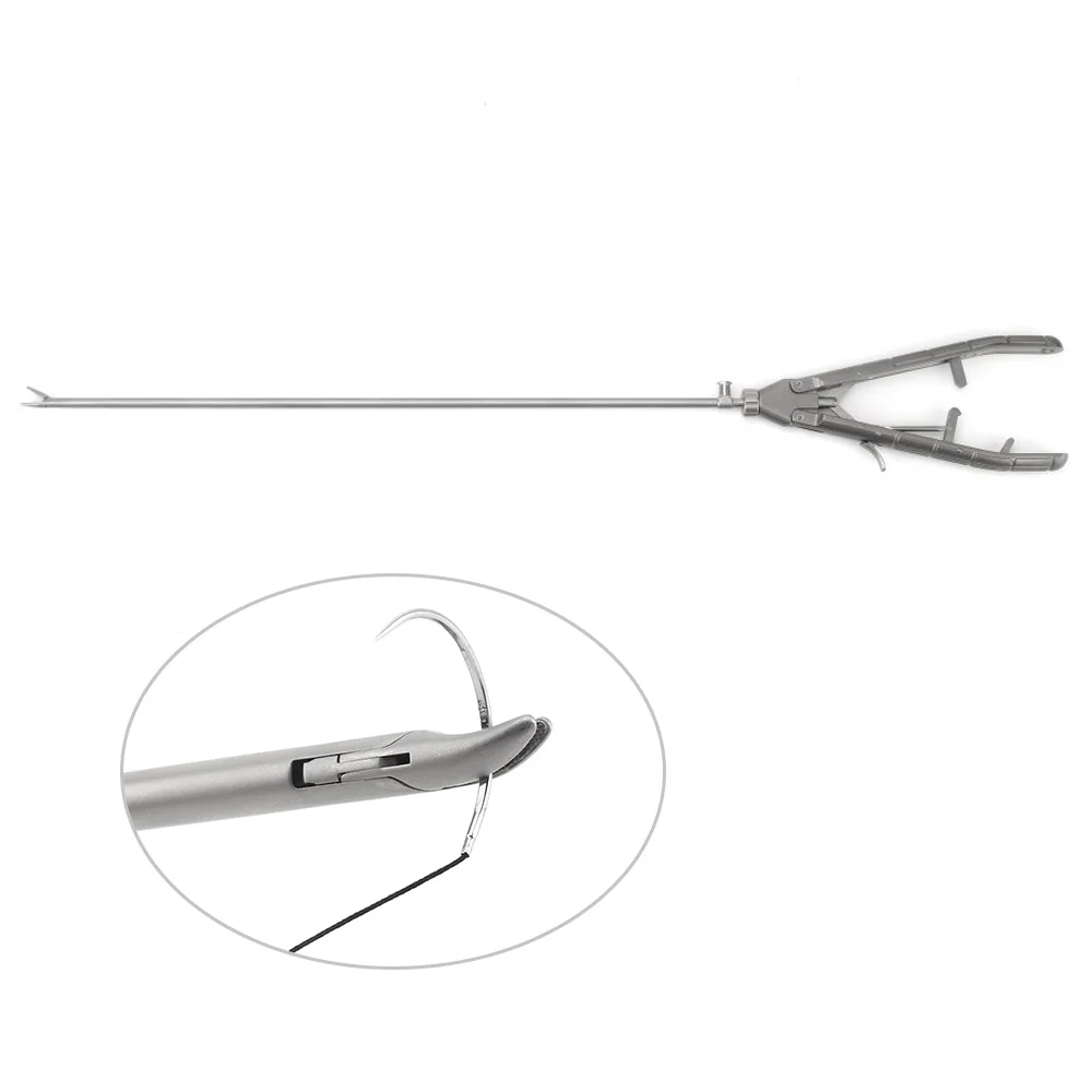 Laparoscopic Surgical Instrument A-Shaped Titanium Handle Needle Holder For Laparoscopy Suturing