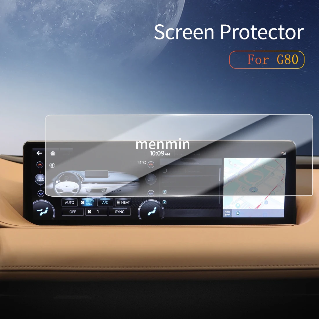 Car Stickers Dash Carplay Mirror Screen Protector Display Tempered Glass Protective Vehicle For 23 Genesis G80