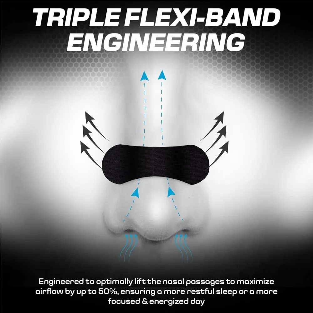 Tiras nasales de rendimiento para respirar (60 unidades) - Adhesivo a prueba de aceite y sudor - Tiras nasales atléticas para roncar y dormir