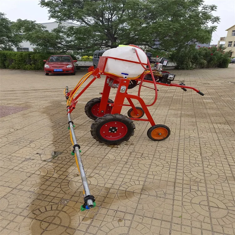 Pulverizador autopropulsado de mano, rociador elevado de trigo, maíz y verduras, rociador con ruedas