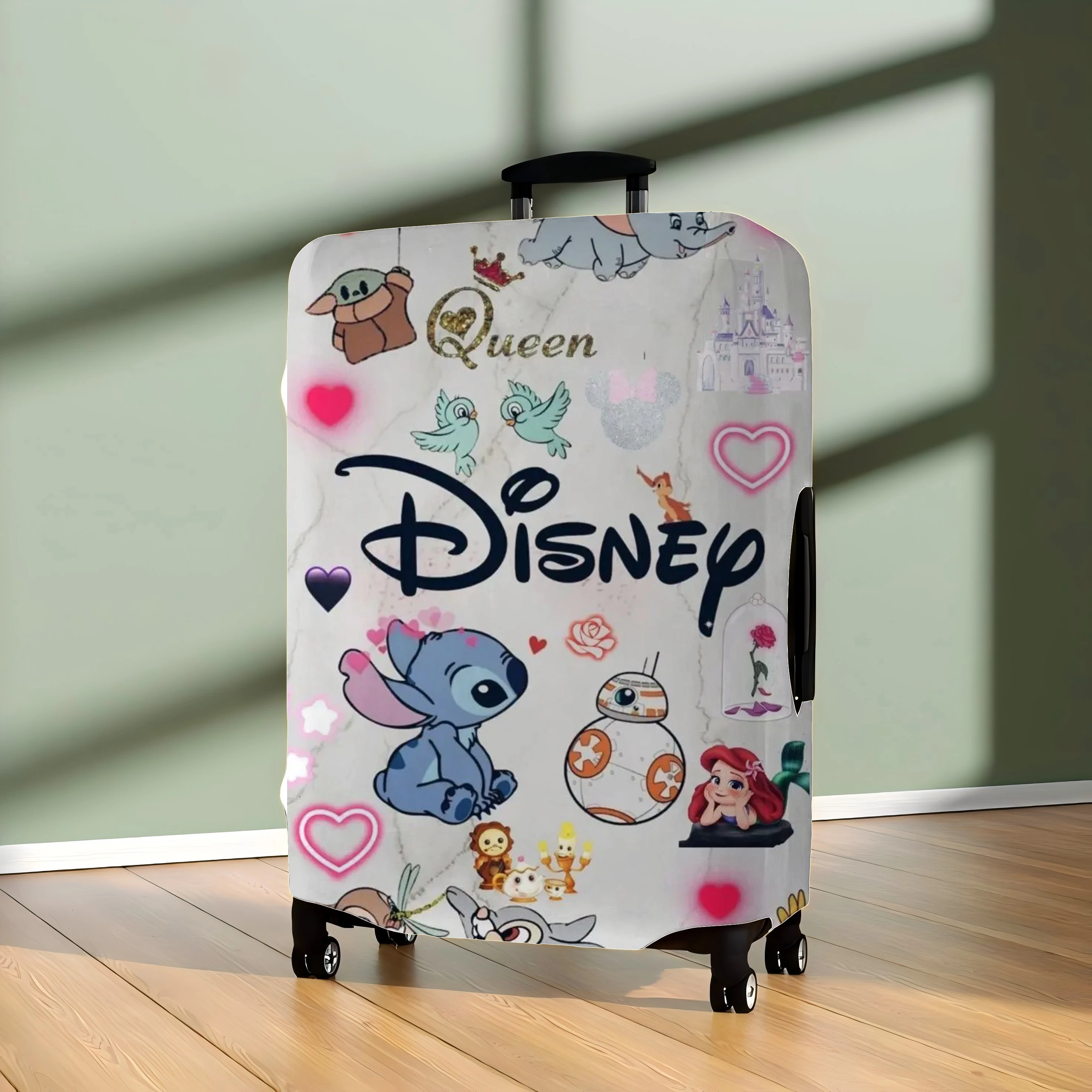 Disney – housse de protection pour bagages, accessoires de voyage, sac de rangement, valise de protection, étui de costume, voyage pour couvertures de chariot