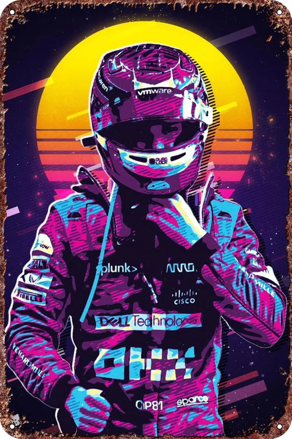 Driver Oscar Piastri Retro posters retro tin logo bar garage gift wall decoration ches