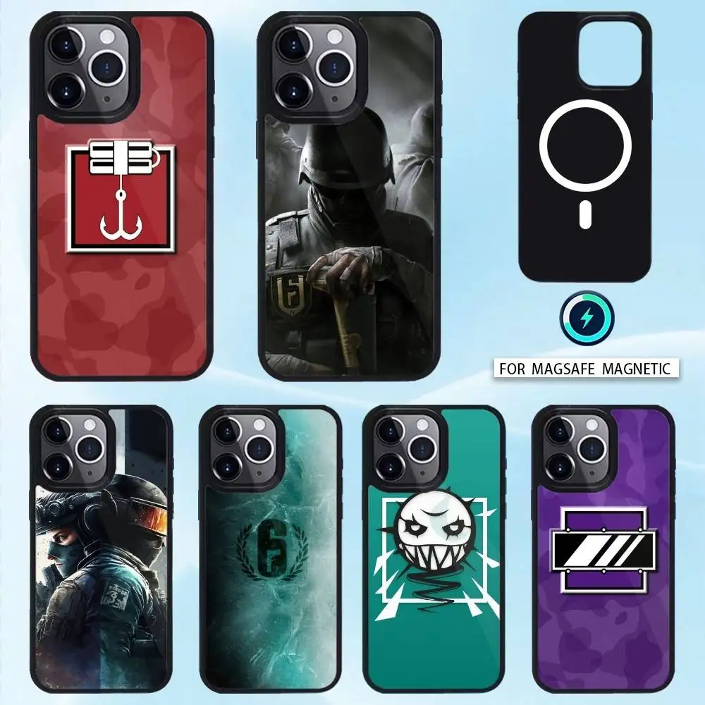 

Rainbow-Six S-Siege Phone Case For iPhone17,16,15,14,13,12,11 Plus,Pro Max Magnetic For Magsafe Wireless Charging