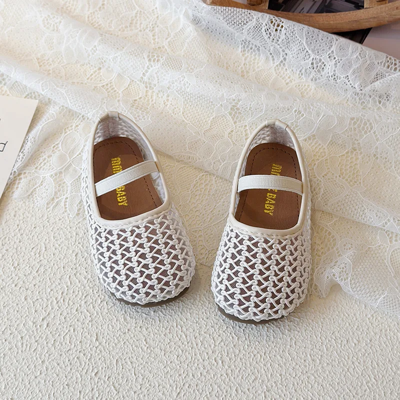 Girl Princess Shoe 2026S Pring Autumn New Style Light Luxury French Learning Soft Single Shoe Fashion Girl Anti Mesh SkirtSandal