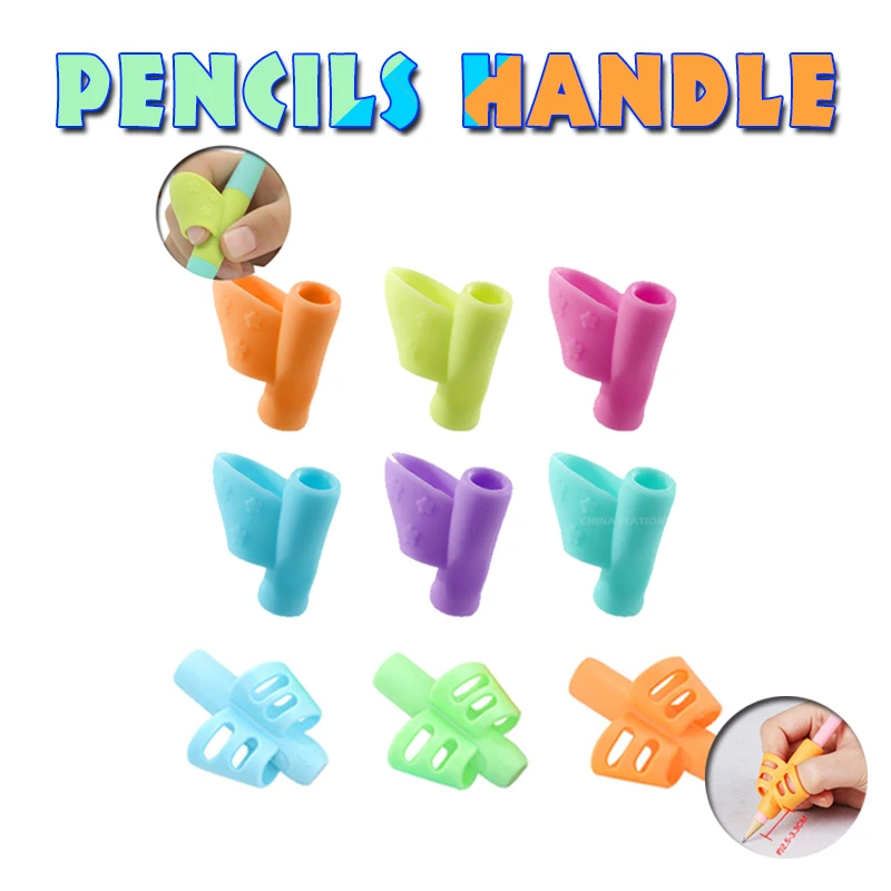 

12pcs Children Writing Pencil Pen Holder Kids Learning Practise Silicone Pen Aid Grip Posture Correction Device for Students