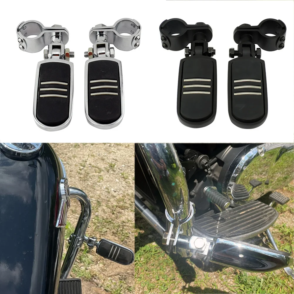 

motorcycles 1-1/4" Bars Footpegs Mount Highway Clamp Footrest For Harley Yamaha Honda Road King Street Glide Electra