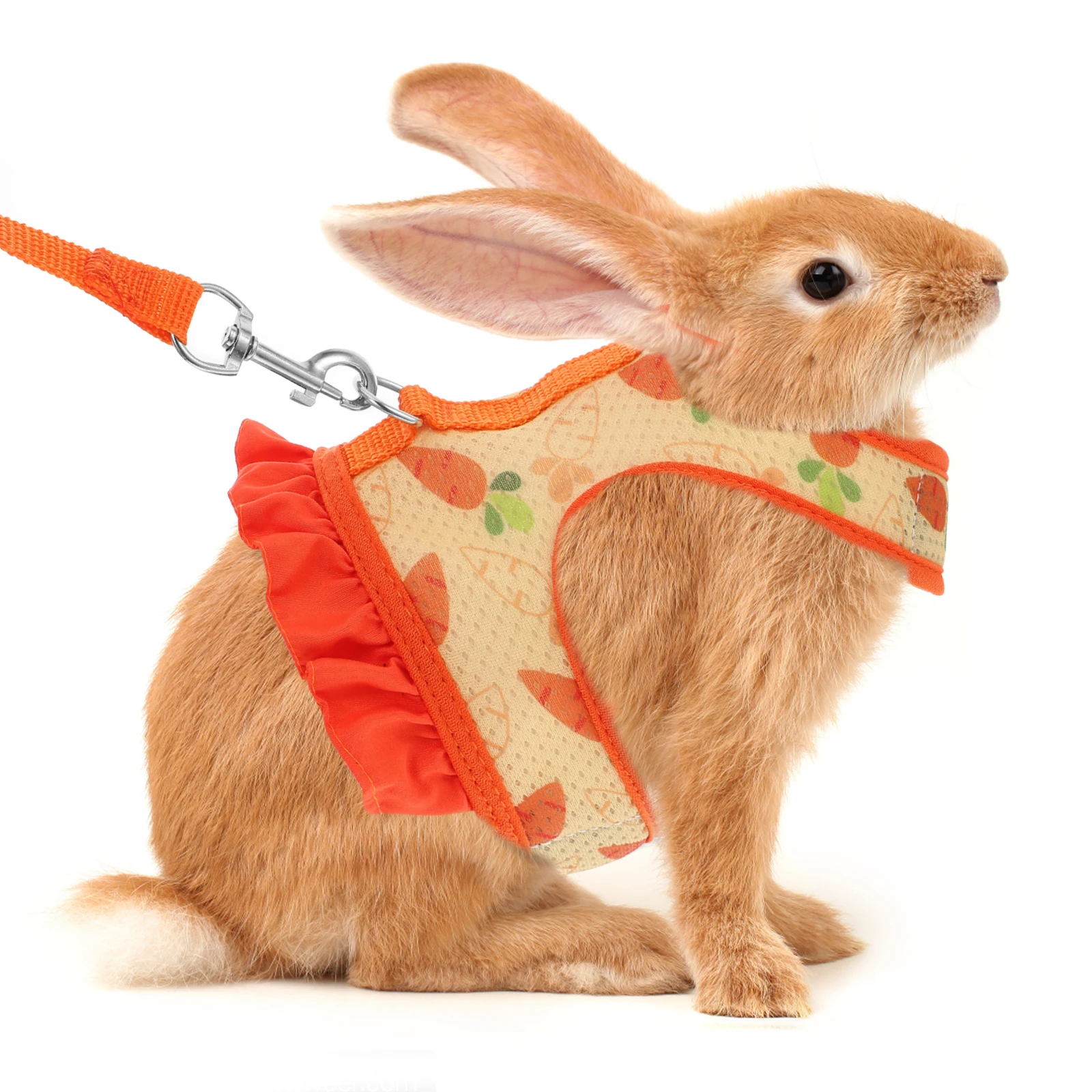 

Bunny Vest Comfortable Harness Rabbit Hamster and Leash Outdoor Supplies Chinchilla