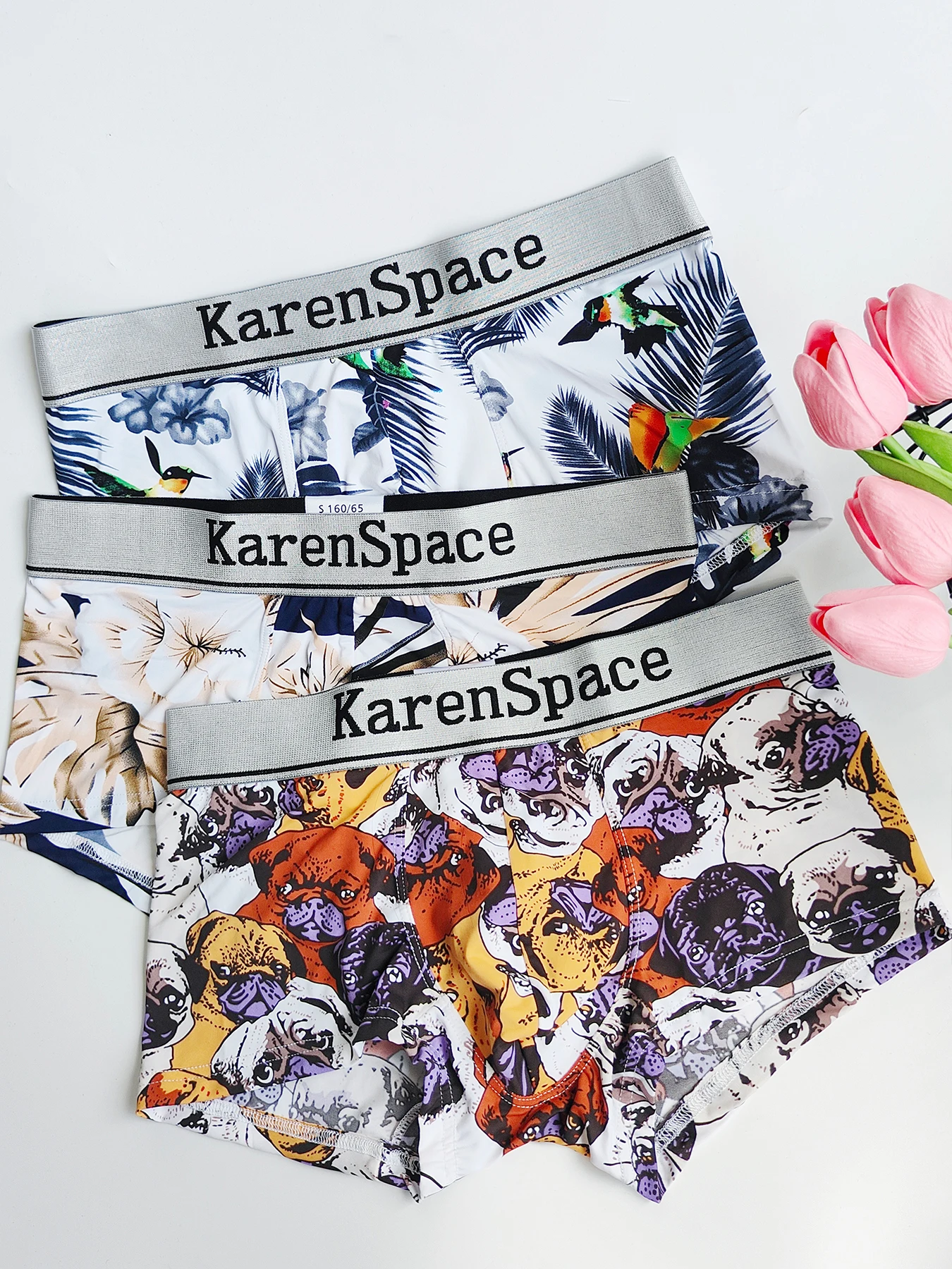 

Men's Ice Silk Underwear Cool Comfortable Four Cornered Boxer Shorts mid Rise Breathable Youth Fashionable Underpants 3PCS