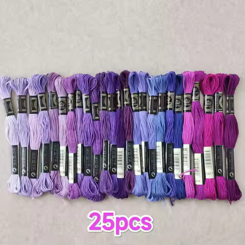 100% Cotton High Quality Cross stitch Floss Embroidery thread  Cross Stitch Embroidery Hand Knitting Sewing Weaving 8m 447 color - Image 16
