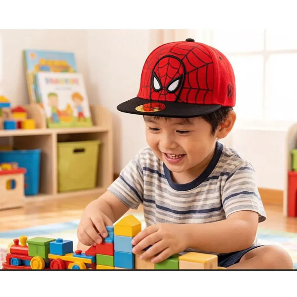 2026 HotAnime Cartoon Spiderman Hats for Kids Toddler  Baseball Cap Spring Snapback Hip Hop Adjustable Caps view 4