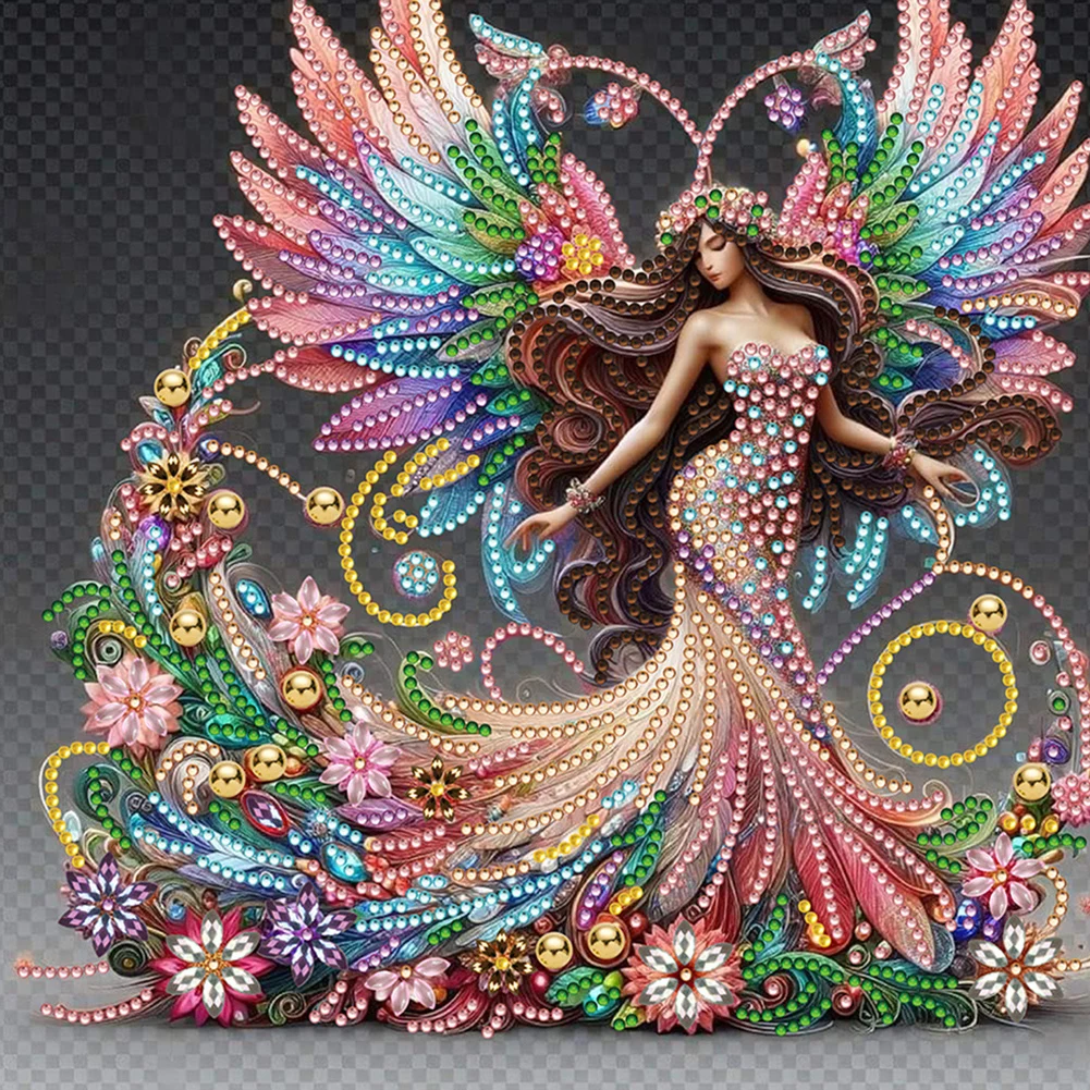 

6Pcs 30x30cm Girl 5D DIY Special Shape Crystal Partial Diamond Painting Kit