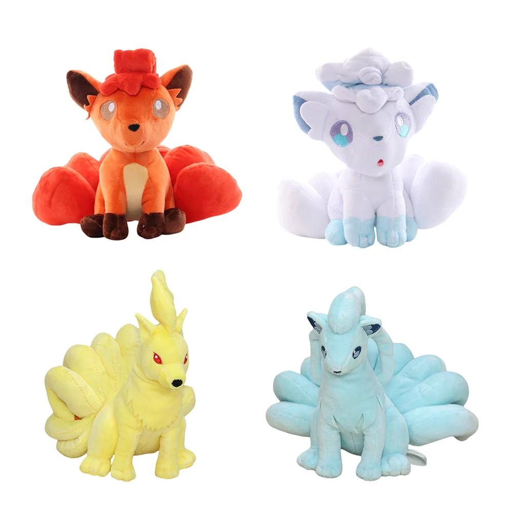 Alola Vulpix Evolution Ninetales Plush Toy Pokemon Peluche Cartoon Fox Stuffed Doll Gifts