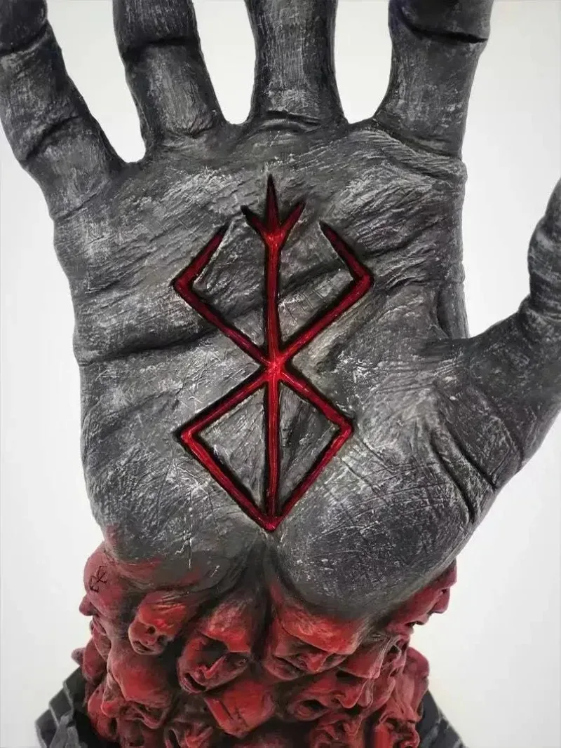 

Berserk Figure Hand of God Statue Anime Handcraft Resin Ornament Halloween Skeleton Figurine Craft Desk Decoration Scary Props
