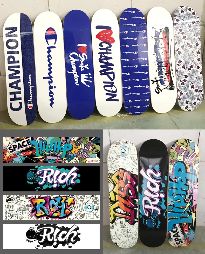 Wholesale Custom Printed Skateboard High Quality 100% Canadian Maple Skateboard Promotion