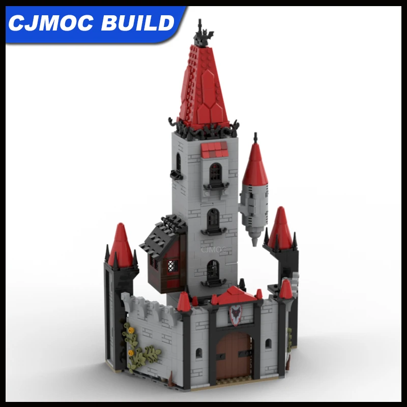 

MOC The Bat lord Fortress Building Blocks Model Medieval Castle Bricks Assembled Toy Medieval Architecture Children Gift