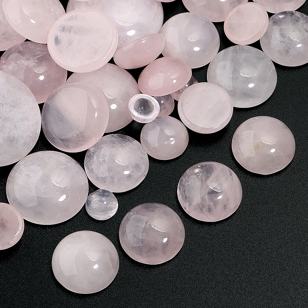 5/10 Stück Naturstein Cabochon Perlen Pulver Kristall Runde Flatback Cabochon Cameo für Schmuckherstellung DIY Ringe Halskette Zubehör