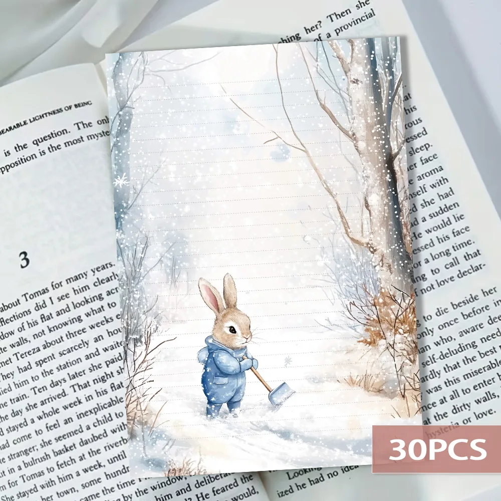 30 Blätter. B5 Winter Peter Rabbit Schreibwaren, liniertes Papier, ohne Klebstoff, geeignet für Tagebücher, Notizbücher, Memos und Notizen. – Detail 2