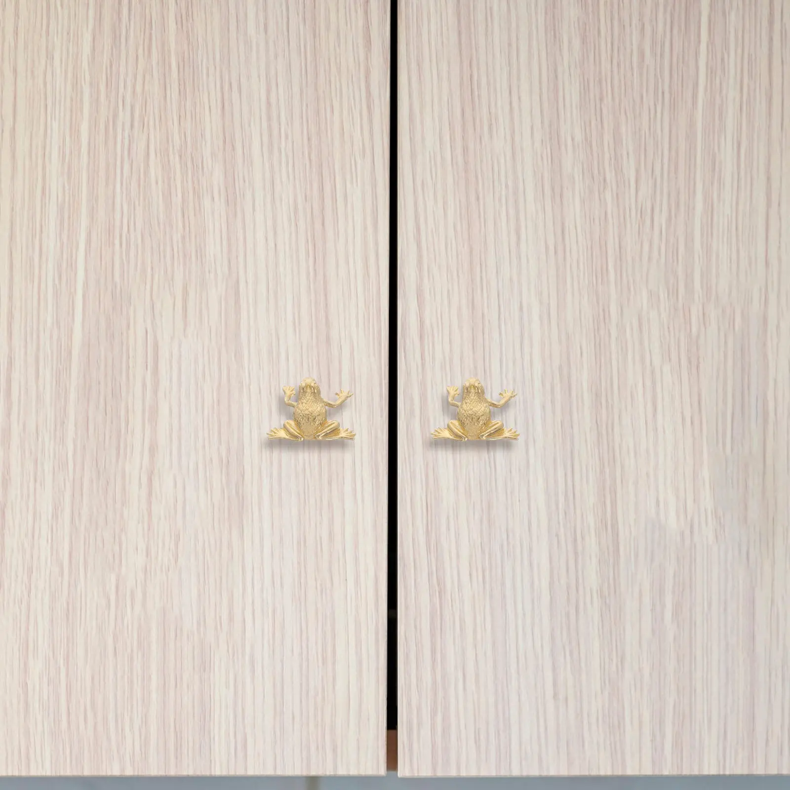 Brass Frog Door Knobs Vintage Animal Cabinet Handles Feng Shui Hardware for Wardrobes Dressers Furniture Retro Brass Pulls